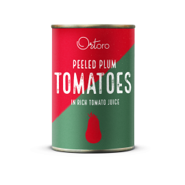ORTORO PEELED PLUM TOMATOES IN RICH TOMATO JUICE