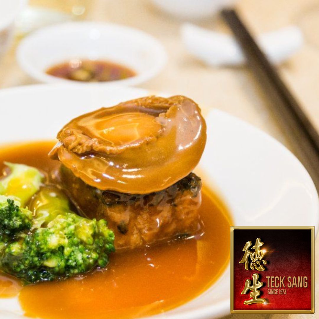 canned abalone and broccoli with Chuen Jia Fu abalone