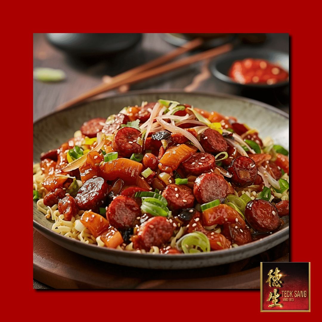 Lap Cheong Stir Fry, also known as Chinese Sausage Fried Rice Recipe 